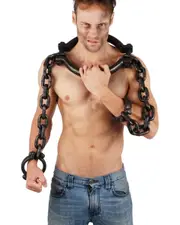 Neck Shackle with Hand Cuffs 100cm