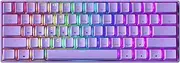 Mechanical Gaming Keyboard - 61 Keys Multi Color RGB Illuminated LED Backlit Wired Programmable for PC/Mac Gamer (Gateron Optical Yellow, Lavender)