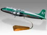 Douglas DC-4 Buffalo Airways Desk Wood Airplane New Model Small Scale 1/130