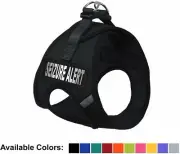 Service Dog Vest Step In Soft Mesh No Pull Harness Pet w Seizure Alert Patches