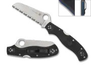Spyderco Knives 'Thin Blue Line' Rescue 3 Stainless C14FSBKBL3 Pocket Knife