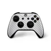 Textures Xbox One X Controller Skin - White Carbon Fiber
