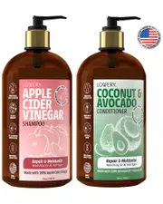 Lovery Apple Cider Vinegar Shampoo & Coconut Avocado Conditioner Set