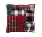 Pottery Barn Stewart Plaid Patchwork EURO Sham 26" Applique Quilted NEW