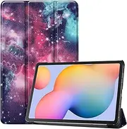 Nexue Leather Case for Samsung Galaxy Tab S6 Lite 10.4-inch 2024/2022/2020, Slim Fit Smart Full Body Cover with Magnetic Trifold Stand Auto Sleep/Wake (Galaxy)