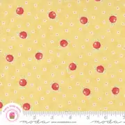 Moda STITCHED 20431 12 Buttercup Yellow Floral FIG TREE Quilt Fabric