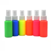 6 x 60ml Spritz Tie Dye Set UV Neon Colors With Free Blacklight
