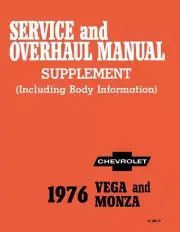 1976 Chevrolet Monza Vega Shop Service Repair Manual Supplement Book Engine OEM