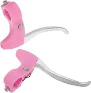 Kisangel 2pcs Bicycle Brake Handle Electric Bike Kid Bike Bicycle ' Bicycles E Bike Handles Bike Brake Handle Brake Lever Grip White Bicycle Brake Accessories Abs Pink