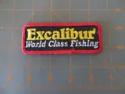 Vintage Mint Fishing Patch - Excalibur World Class Fishing - 4 x 1 1/2 inch