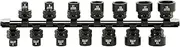 ARES 29018 – 14-Piece 3/8-Inch Drive Metric Low Profile Nano Impact Socket Set – Impact Grade Sockets Offer Greater Clearance Than Typical Shallow Sockets – Includes Aluminum Storage Rail