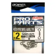 Owner 5081 Micro Hyper Barrel Swivels #2 310lb Qty 8