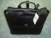 TULA ENGLAND BLACK LEATHER MEDIUM BACKPACK