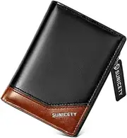 [Sosimcoty] PU Leather Multifunctional Zipper Short Wallet Men's Fashion Wallet Portable Wallet Card Coin Purse Money Clip