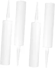 4Pcs Empty Caulking Sealant Tubes Reusable Fillable Caulk Tubes with Pointed Tip for Easy Dispensing for Epoxy Grouting and Repairing Cracks and Leaks