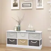 6 Drawer Storage Bench Hallway Bedroom Wooden Cabinet Decorative Home Organiser