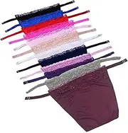 [HZYFP] 12 Colors Lady Lace Clip-on Mock Camisole Bra Insert Overlay Modesty Panel Vest