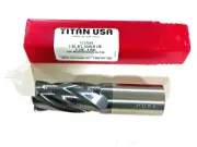 1" TITAN USA 4 FLUTE SINGLE END SOLID CARBIDE ROUGHING END MILL TC29564