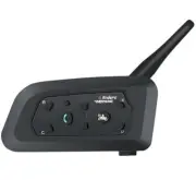 Helmet Bluetooth Intercom V6 Waterproof 6 Riders Vnet With Stereo Speakers & Mic