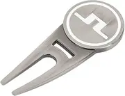 [J. Lindeberg] Mens Unique Brushed Silver Contrast Gift Box Golf Divot Tool