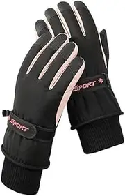 [ZANZER] Ski Gloves, Winter Waterproof Touchscreen Snow Gloves Winter Gloves Women for Cold Weather, Windproof Snowboard Gloves for Ski Driving Cycling Hiking Running