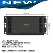 JEEP JK WRANGLER 2007-2018 GPS BLUETOOTH APPLE CARPLAY ANDROID AUTO & CAMERA