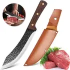Outdoor Fixed Blade Knife Camping Hunting Survival Butcher Knives With Sheath AU