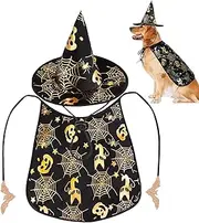Halloween Pet Costume, Cloak Cape and Hat, Pet Vampire Cape Hat Cats Cosplay Clothes Apparel Halloween Pet Costume for Small Dogs Cats