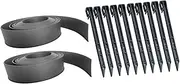IWOWHERO 12 Garden Edging Strips Landscape Edging for Garden Patio Lawn Prevents Overgrowth