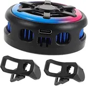 BEBEMOKO Phone Cooler Rgb Lighting Magnetic Phone Radiator for Gaming Portable Cooling Fan for Cell Tablets Temperature Monitor