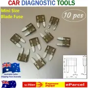 10pcs / 7.5 Amp Mini Blade Fuse - Brown For Car, Van, Truck Auto Fuses 7.5A .