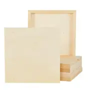 10x10 Wood Panels for Painting, Unfinished Wood Canvas Boards, 0.83 inch Deep...