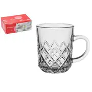12x 220ml Glass Mugs With Handle Coffee Tea Hot Cold Beverage Drinking Cup Party
