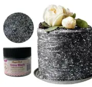 Edible Glitter dust SHINE BLACK ( 6 grams ) Magic dust , Kosher, Gluten free