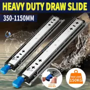 2x Locking Drawer Slides 125KG Heavy Duty Runners Trailer Draw Slide 1150-2300mm