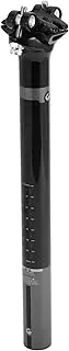 X AUTOHAUX Bike Seat Posts Shock Absorbing Bike Saddle Post Seat Tube Gloss Black Gray 1 Pc 27.2x300mm Carbon Fiber