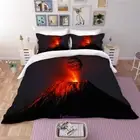 Linen Volcanic Eruption Doona Quilt Duvet Cover Set Single/Double/Queen/King Bed