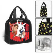c1075 Wreck-It Ralph Children Lunch Bags Kids School Insulated Lunch Bag Portable Cooler Tote Food tbd1075