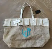 Mud pie burlap bag with chockboard tag new with tags