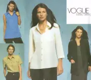 Vogue Designer Sewing Pattern Misses' Petite Tops Shirts Easy Sew
