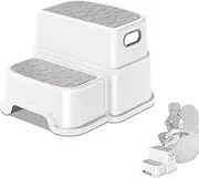 Taoluwin Step Stools for Kids, Detachable Design Step Stools, Portable Footstool for Children, Toddler Step Stool Poop Stool for Toilet Potty Training, Bathroom, Kitchen (Grey)