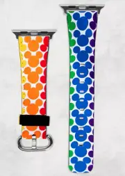 Disney Mickey Mouse Head Pride Apple Watch Band 38/40/41 & 42/44/45 LGBTQ Gay