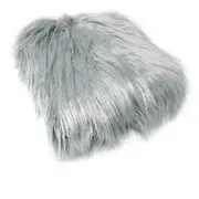 Faux Fur Long Hair Throw Rug Cool Grey