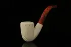 Designers Lattice Dublin Block Meerschaum Pipe with fitted case M2348