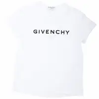 在飛比找Yahoo奇摩購物中心優惠-GIVENCHY 童裝 植絨刺繡字母白色短袖TEE T恤