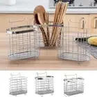 Internal Compartment Stainless Steel Chopsticks Cage Cutlery Holder Tableware