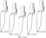 50ml Mini Spray Bottles, Portable Plastic Empty Clear Refillable Fine Mist Spray Bottles for Clean Makeup Cosmetic Best Size for Travel（5 Pcs）