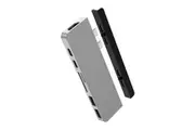 HyperDrive Duo V2 7-in-2 USB-C Hub for USB-C MacBook Pro - Silver [HD28C-SILVER]