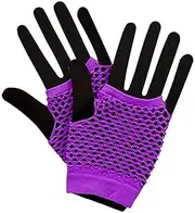 [Sweidas] Short Fishnet Punk Gloves - Neon Purple Short Fishnet Punk Gloves - Neon Purple