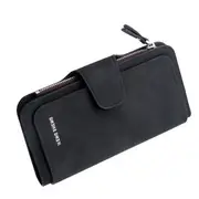 black Large Capacity Ladies Leather Wallet Long Purse Phone Card Holder Case Clu